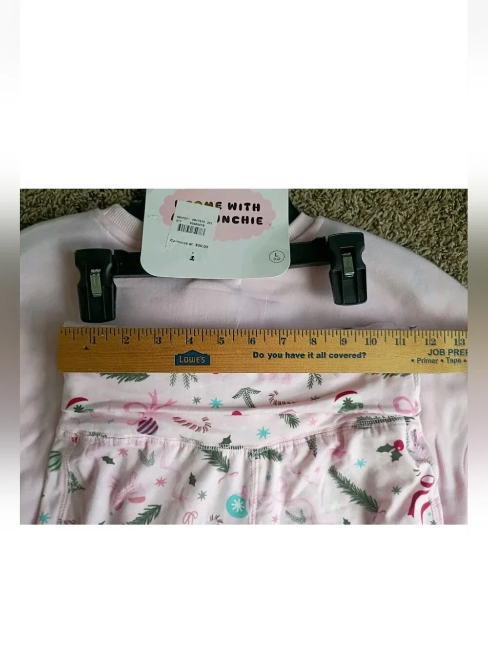 No Comment Pink Live And Lou Two Piece Set With Scuntchie Kids L (14) Christmas